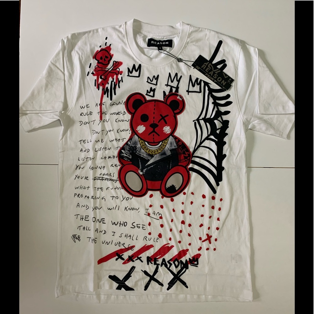 Men’s New graphic t-shirt white/red medium